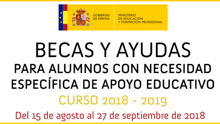 Becas y ayudas para alumnos con necesidades específicas de apoyo educativo
